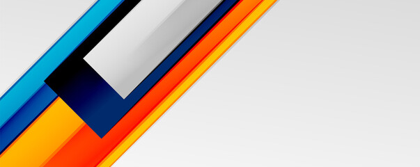 Multicolored lines background. Design template for business or technology presentations, internet posters or web brochure covers