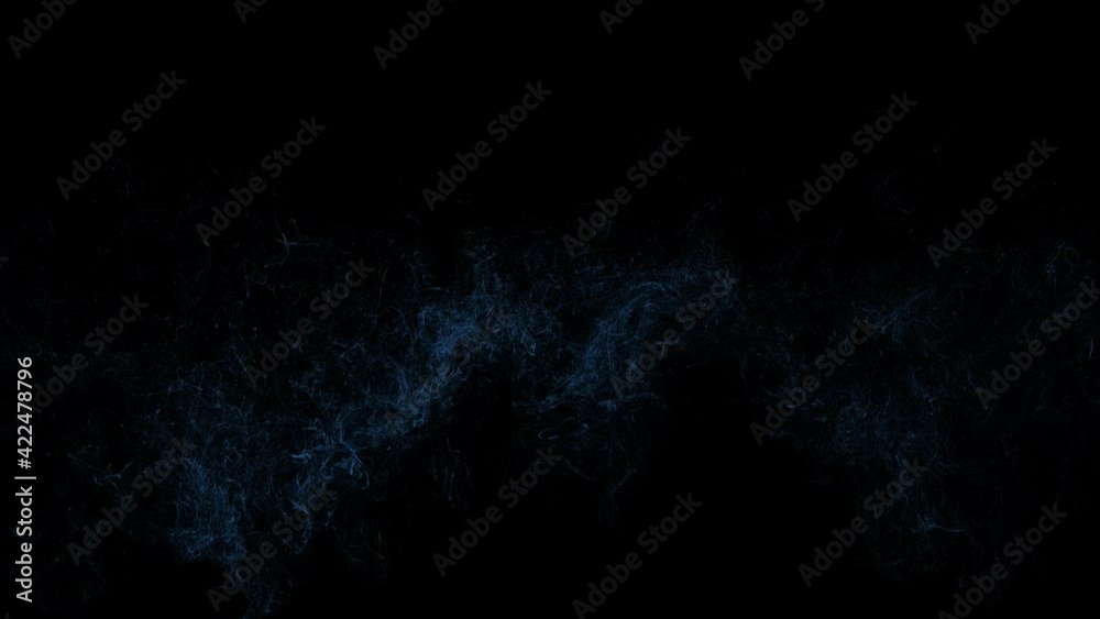 Poster 3d render of fast-moving glowing particles on dark background. explosion-style simulation going from
