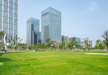 Obraz premium Urban architecture scenery in Nansha District, Guangzhou, China