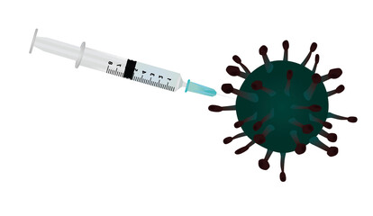 Coronavirus vaccine. Stop coronavirus. vector