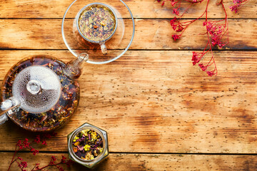 Herbal flower tea