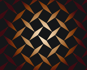 Black color squares in a repeating pattern makes a dark 3d effect on a gradient background, geometric vector illustration
