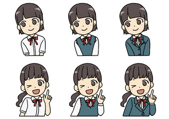 女子学生のバストアップ