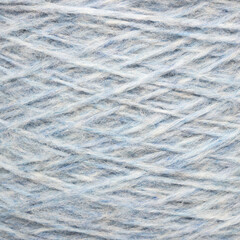 Colored yarn threads gray macro