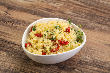 Vegetarian uisine - couscous with vegetables