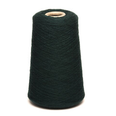 Colored yarn threads black isolated