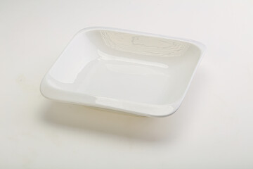 White proclean plate for serving