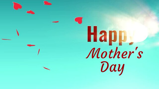 Animated text Happy Mother's Day. Video congratulations on the holiday.