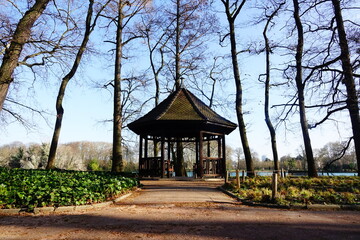 Un joli matin d'hiver dans le Parc de la Tête d'Or à Lyon, vide à cause des mesures sanitaires...