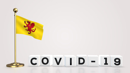 Somerset  Covid-19 3D illustration.