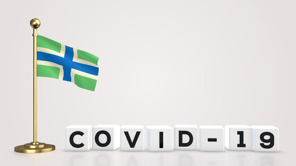 Severn Cross Covid-19 3D illustration.