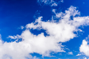 Beautiful clouds with the blue sky background