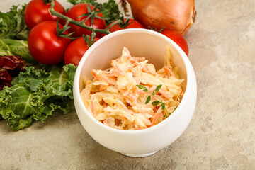 Vegetarian Cole slaw salad with cabbage