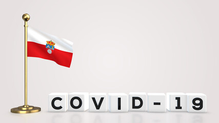 Cantabria Covid-19 3D illustration.