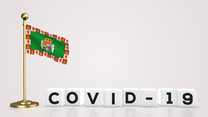 Fototapeta premium Cadiz Covid-19 3D illustration.