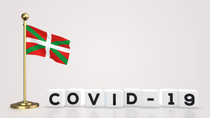 Basque Country Covid-19 3D illustration.