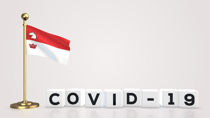 Guelph Covid-19 3D illustration.