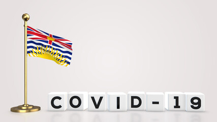 British Columbia Covid-19 3D illustration.