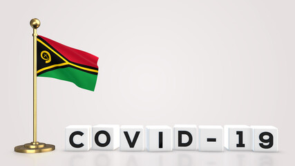 Vanuatu Covid-19 3D illustration.