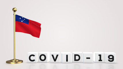 Samoa Covid-19 3D illustration.