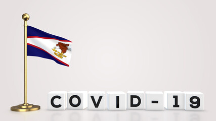 American Samoa Covid-19 3D illustration.