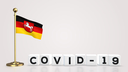 Lower Saxony Covid-19 3D illustration.