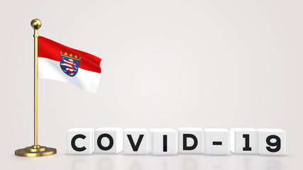 Hesse Covid-19 3D illustration.