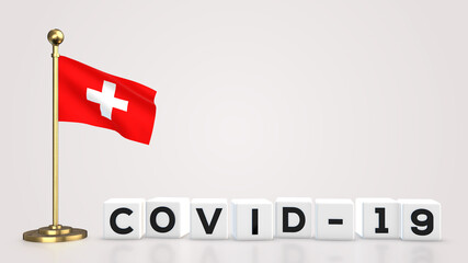 Switzerland Covid-19 3D illustration.