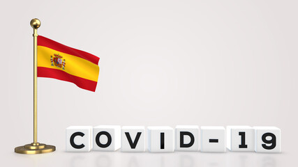Spain Covid-19 3D illustration.