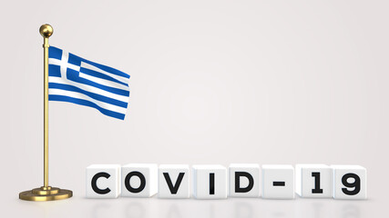Greece Covid-19 3D illustration.
