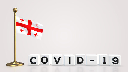 Georgia Covid-19 3D illustration.