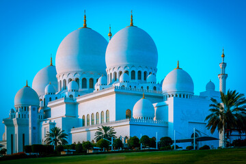 sheikh zayed grand mosque in abu dhabi, united arab emirates. one of the beautiful and famous...