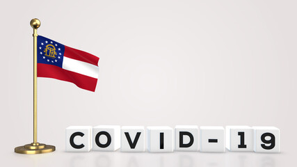 Georgia_US Covid-19 3D illustration.