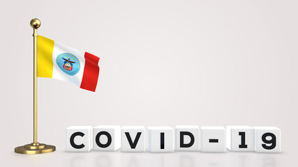 Columbus Ohio Covid-19 3D illustration.
