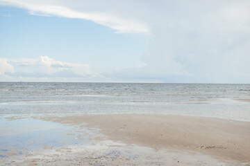 Summer background. A beach whith white sand