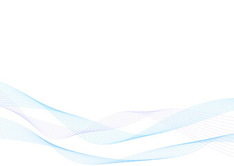 背景素材 青色系の滑らかなウェーブ イメージデザイン ベクター