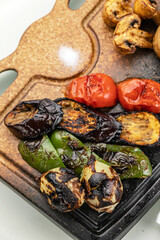 grilled vegetables on a plate
