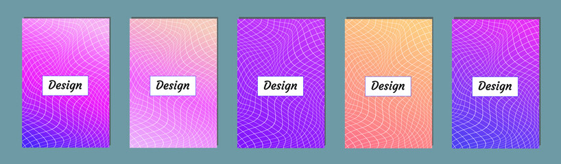 Minimal covers design. Colorful linear patterns. Vibrant background for screen, poster, banner, wallpaper, social media post