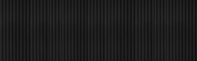 Panorama of Black Corrugated metal background and texture surface or galvanize steel