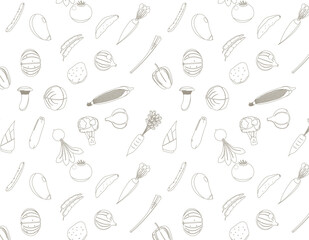 Obraz premium これは野菜の背景のイラストです。