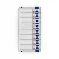 Electronic Voting Machine, EVM Control Unit and VVPAT, ECI Voting Equipments for voting election commission of india, india election 3d illustration