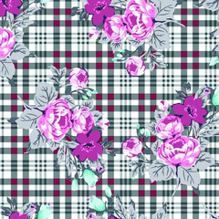 Abstract floral seamless pattern. - 422492745