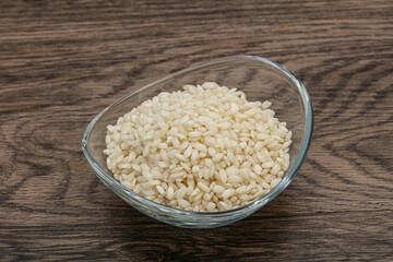 Raw arborio rice for Risotto