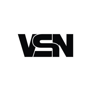 VSN letter monogram logo design vector