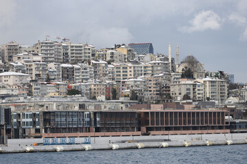 Bosphorus Strait and European side of Istanbul, Turkey