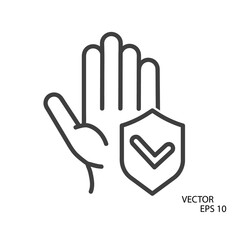 Hands washing flat icon. Pictogram for web. Line stroke. Isolated on white background. Vector eps10. Clear hands.