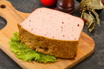 Homemade baked traditional meat loaf