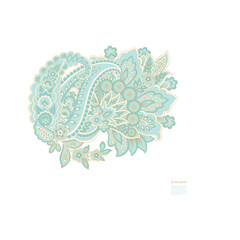 Paisley vector isolated pattern. Floral Vintage illustration