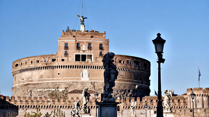 Charming panoramic view on the ancient Castel and Ponte Sant'Angelo ( Famous Roman...