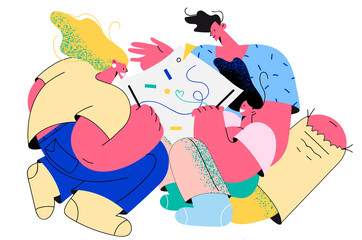 Spending time together in family, hobby and leisure concept